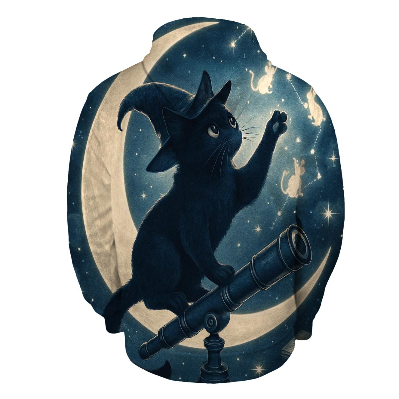 Stargazer Witch Cat premium hoodies