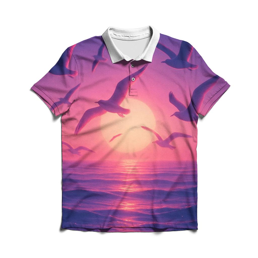 Magenta Tide Serenade casual sports polo shirts