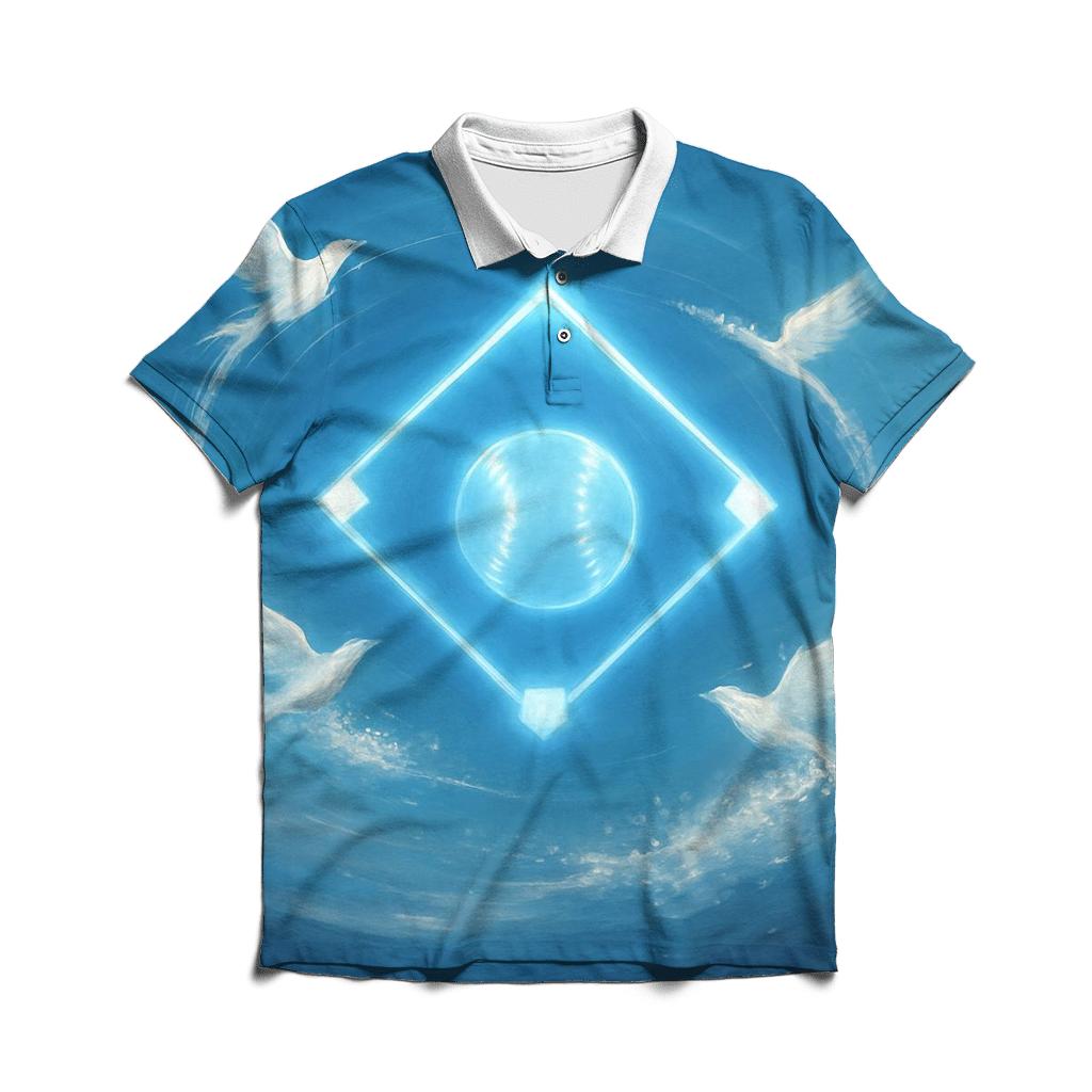 Diamond Aurora With Blue Jays stylish collar polo tees