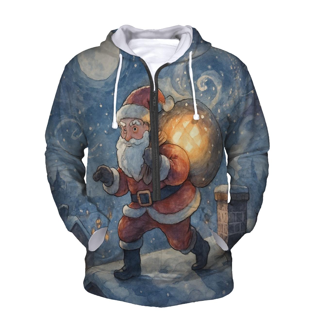 Midnight Gift Courier Santa pullover hoodies