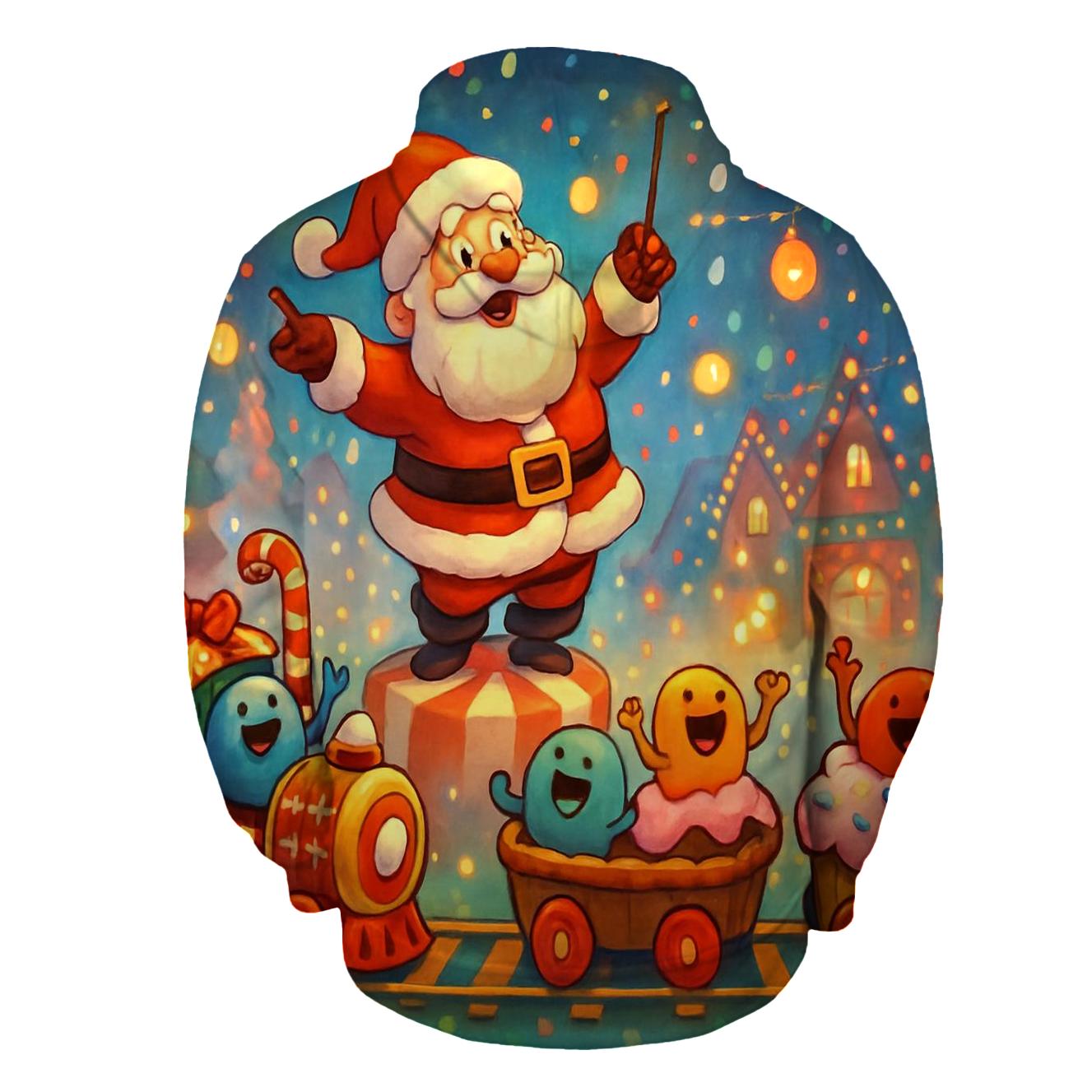 Candy Conductor Santa lightweight hoodies