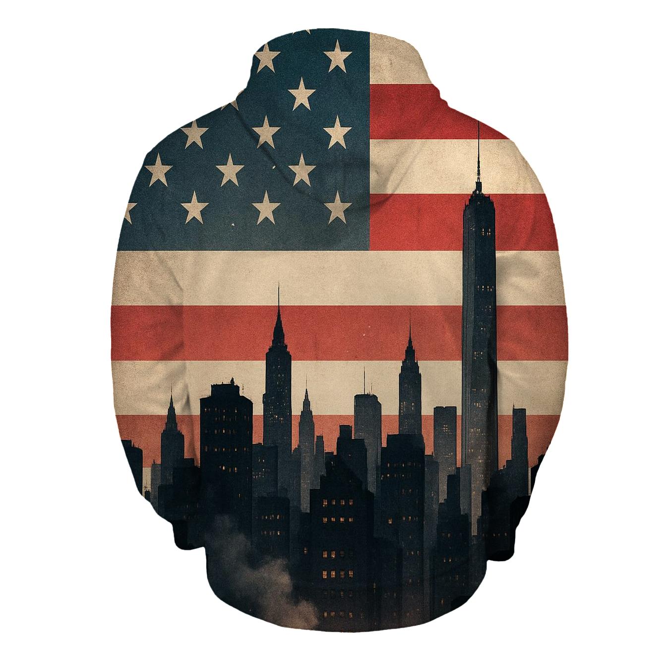 Urban Skyline Stripes graphic hoodies