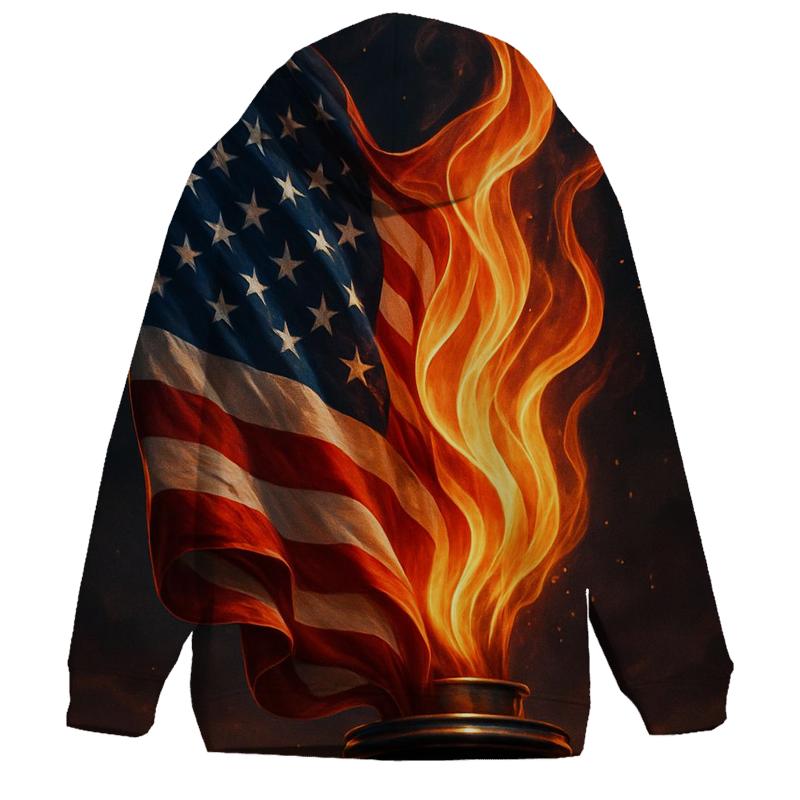 Liberty Flame Banner graphic hoodies