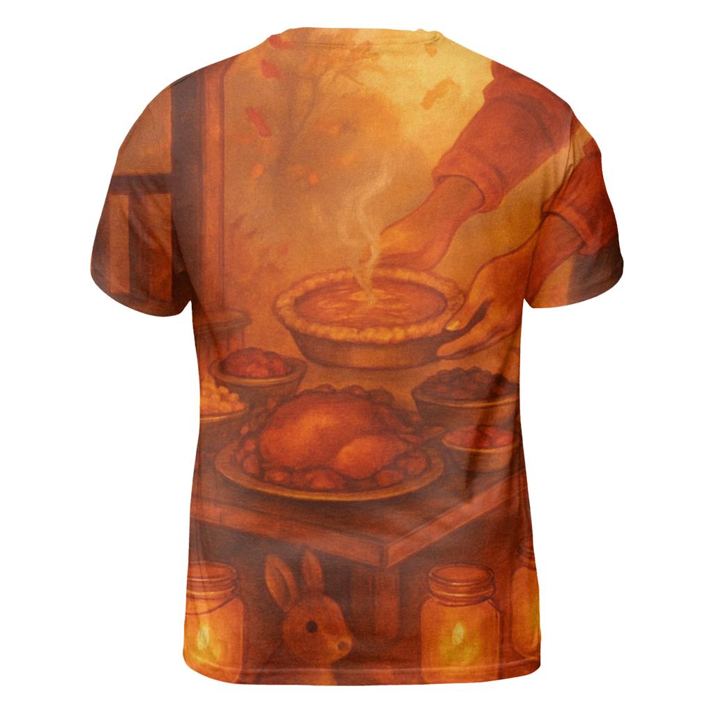 Harvest Lantern Circle vibrant all-over design tees