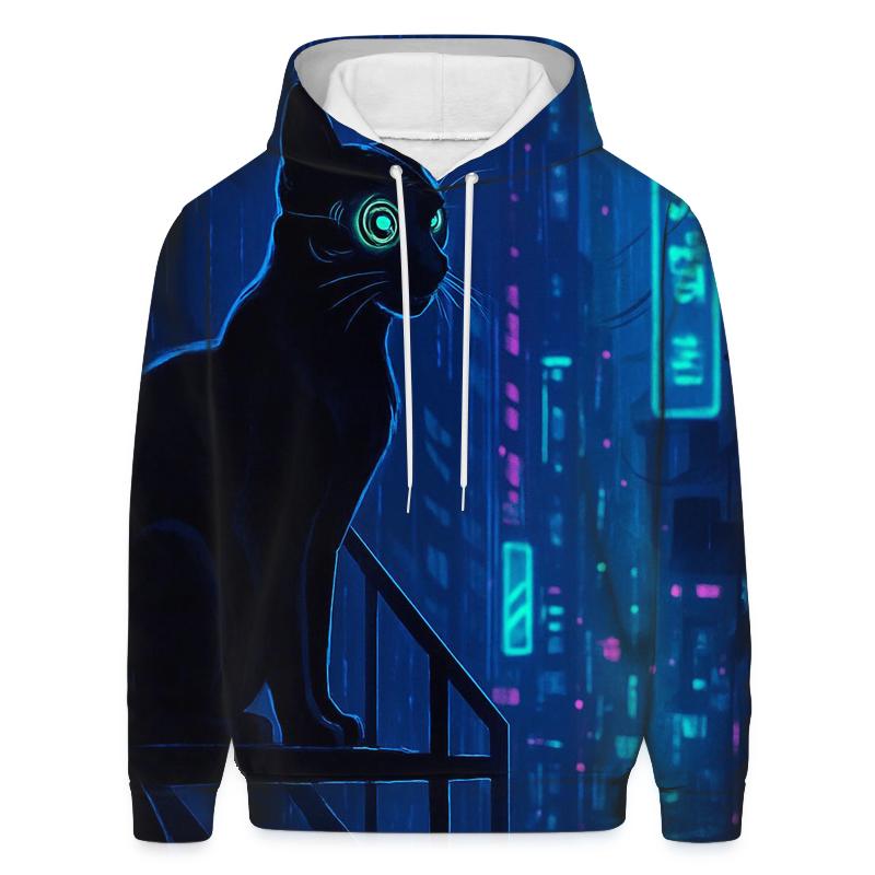 Cyberpunk Alleywatch Cat premium hoodies
