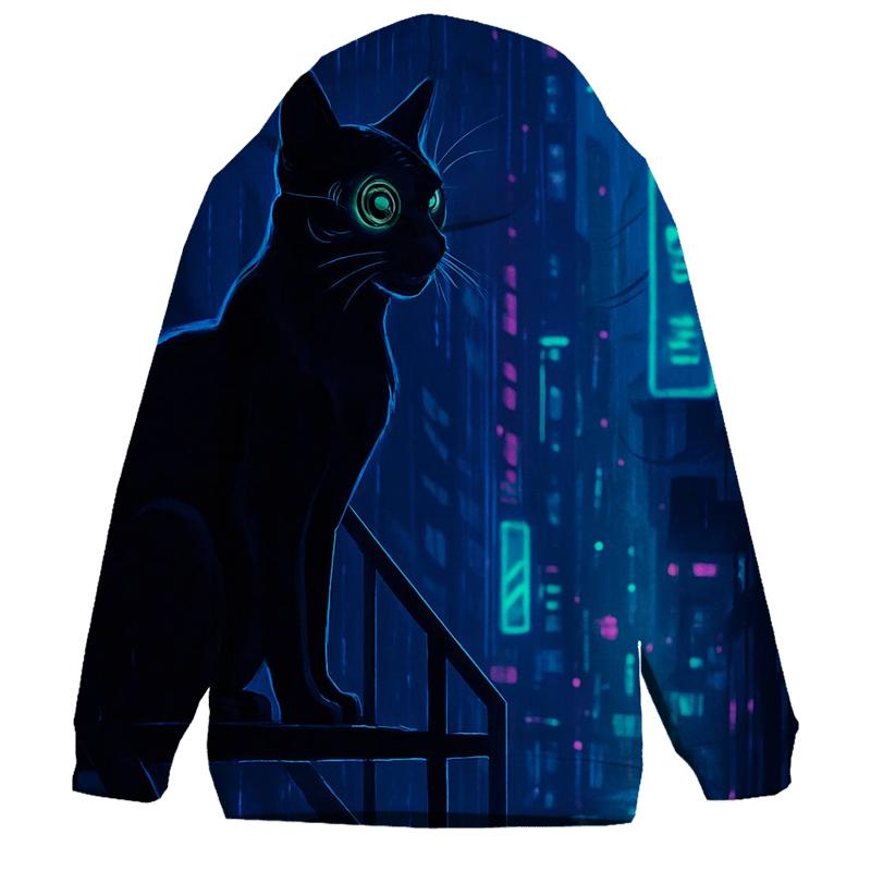 Cyberpunk Alleywatch Cat premium hoodies