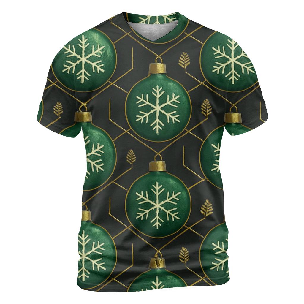 Green Ornament Tessellation On Charcoal Background unique graphic print tees