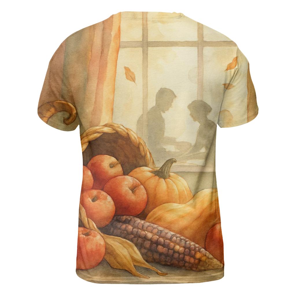 Cornucopia Window Glow vibrant all-over design tees