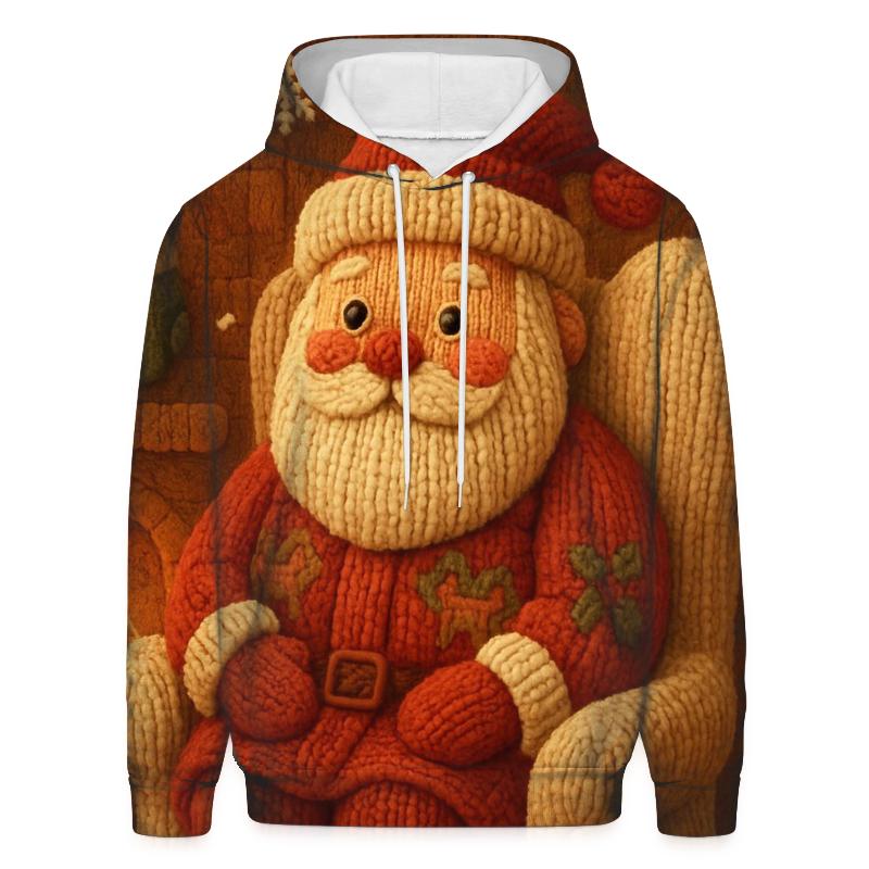 Patchwork Knitted Santa pullover hoodies