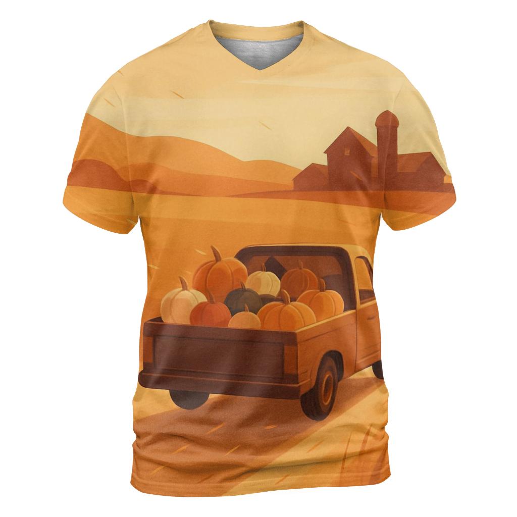 Sunset Pumpkin Convoy vibrant all-over design tees