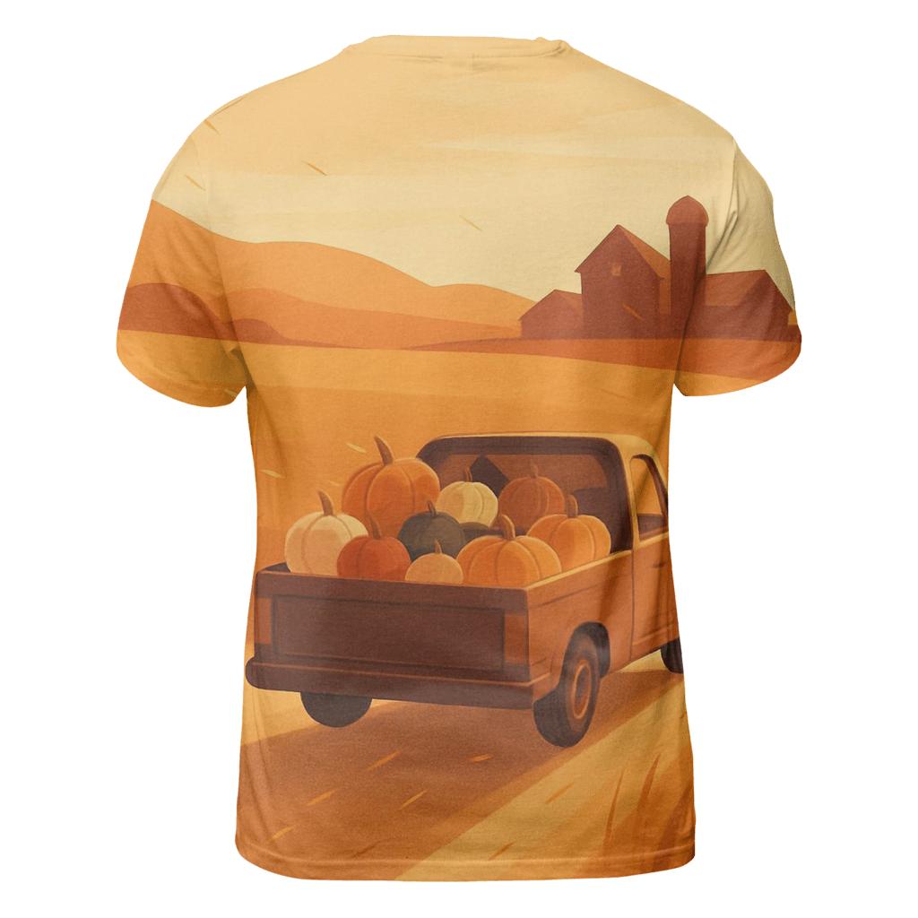Sunset Pumpkin Convoy vibrant all-over design tees