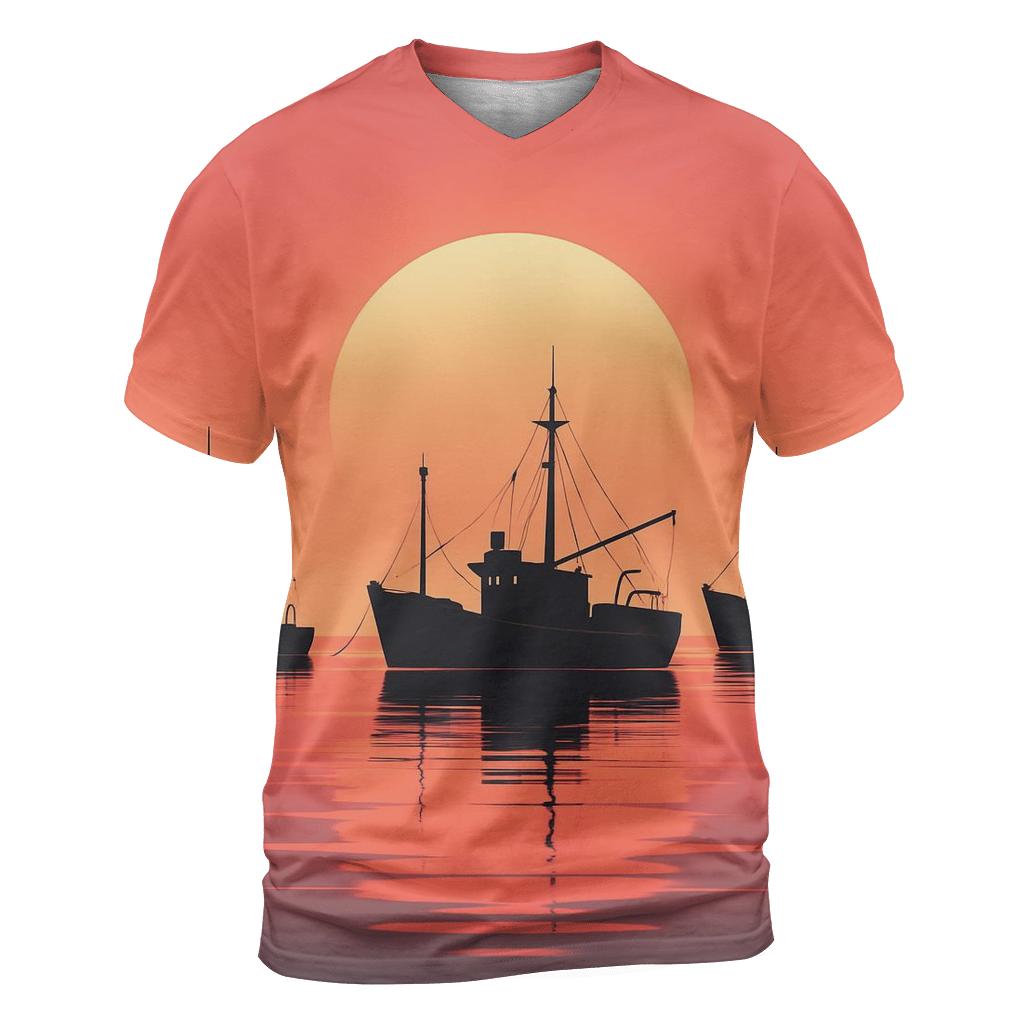 Crimson Harbor Echo unique graphic print tees