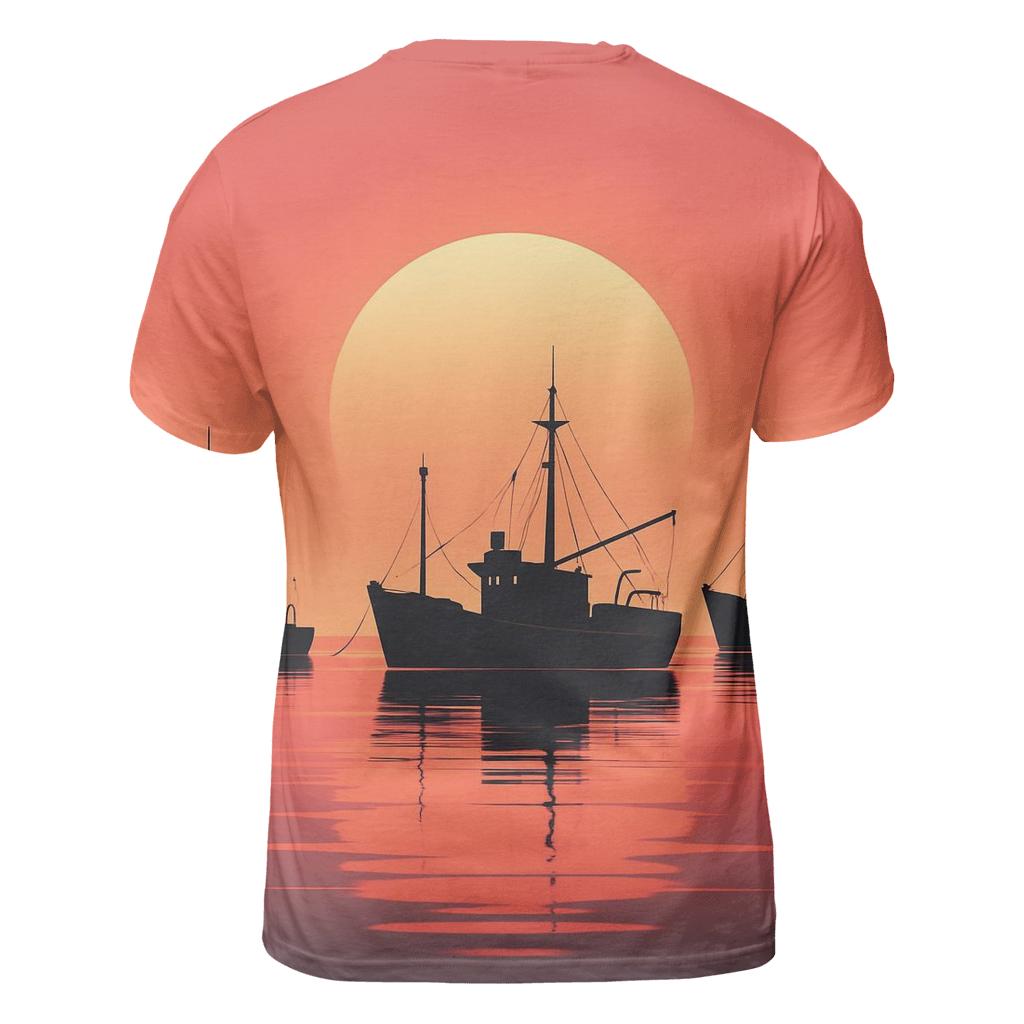 Crimson Harbor Echo unique graphic print tees