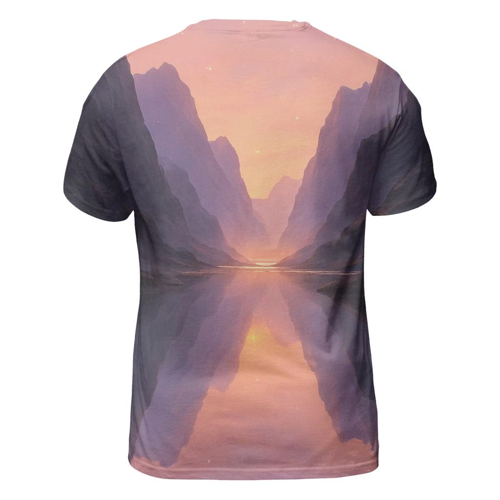 Lavender Mirror Passage creative print fashion shirts