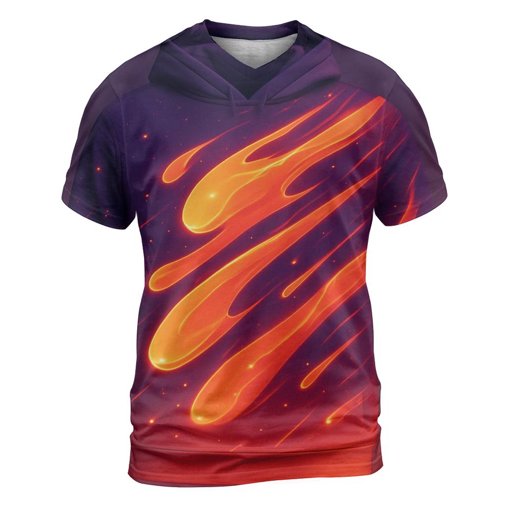 Solar Flare Cascade vibrant all-over design tees