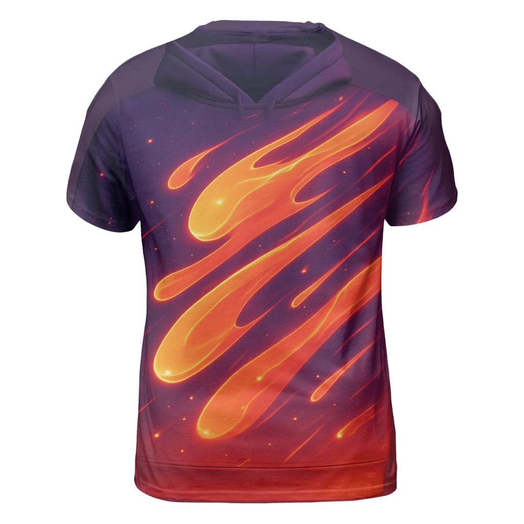 Solar Flare Cascade vibrant all-over design tees