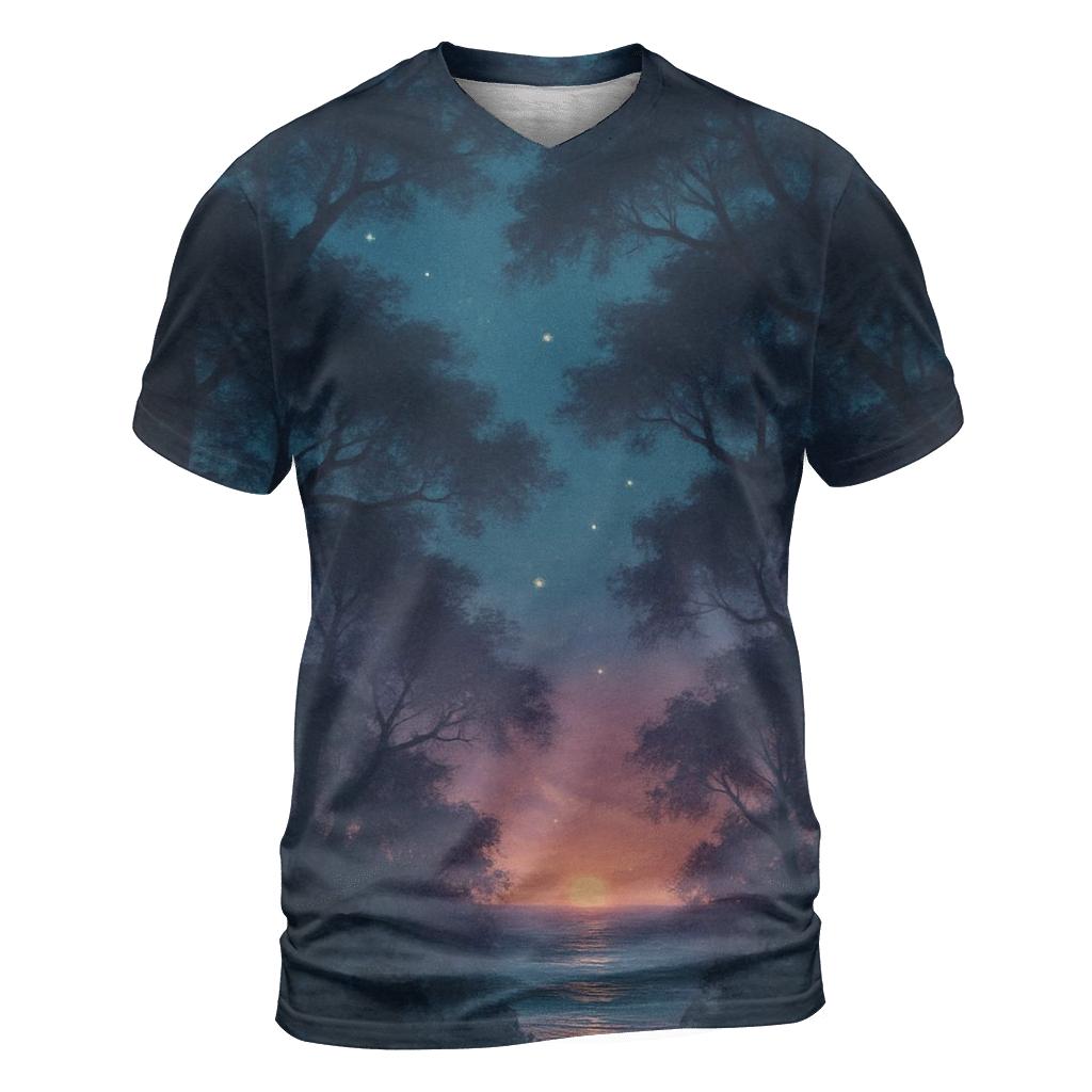 Teal Twilight Canopy custom all-over print shirts