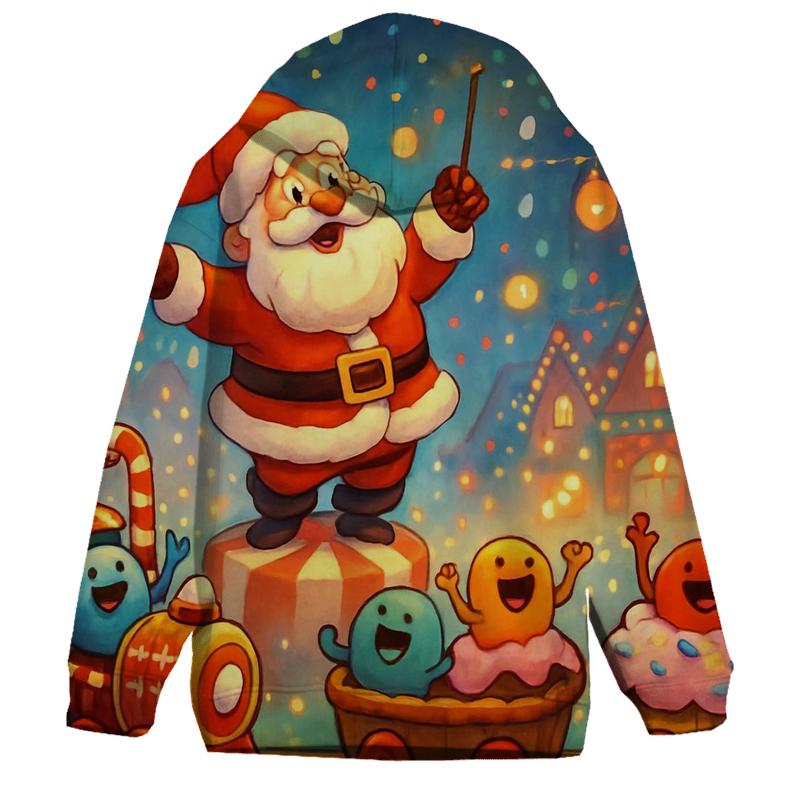 Candy Conductor Santa pullover hoodies