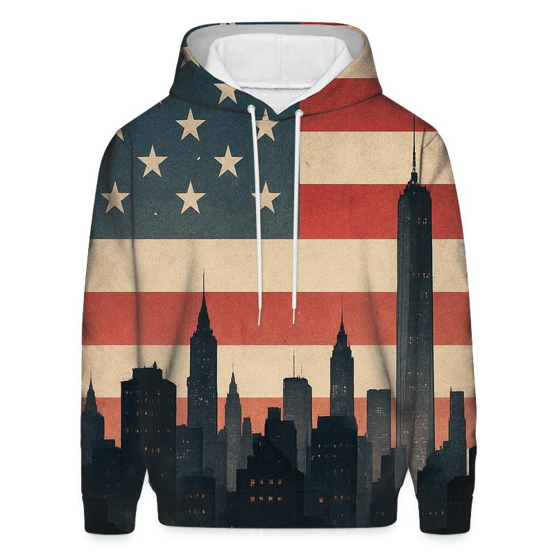 Urban Skyline Stripes heavyweight hoodies