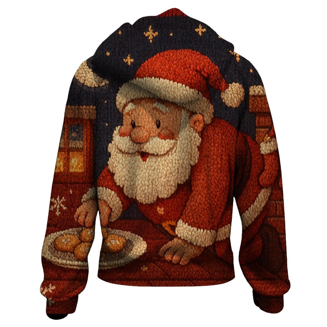 Santas Midnight Cookie Heist embroidered hoodies