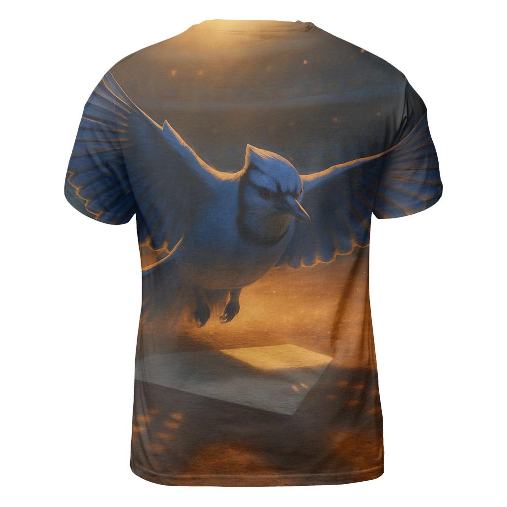 Glide Over Home Plate Blue Jays vibrant all-over design tees