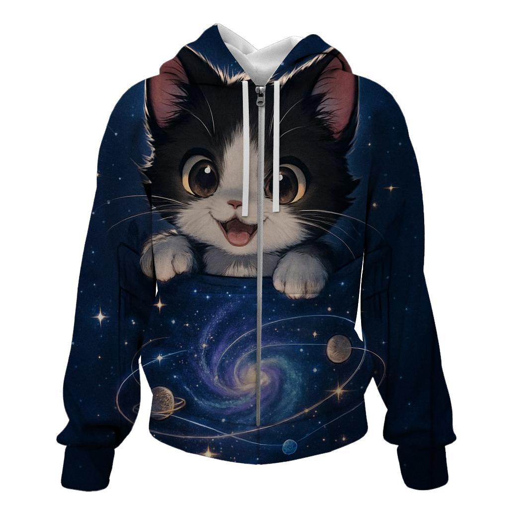 Pocket Galaxy Kitten hoodie styles