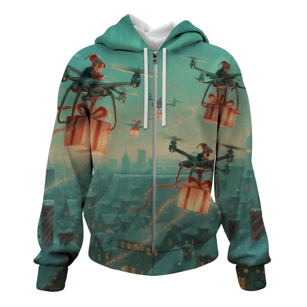 North Pole Delivery Drone Fleet hoodie designs