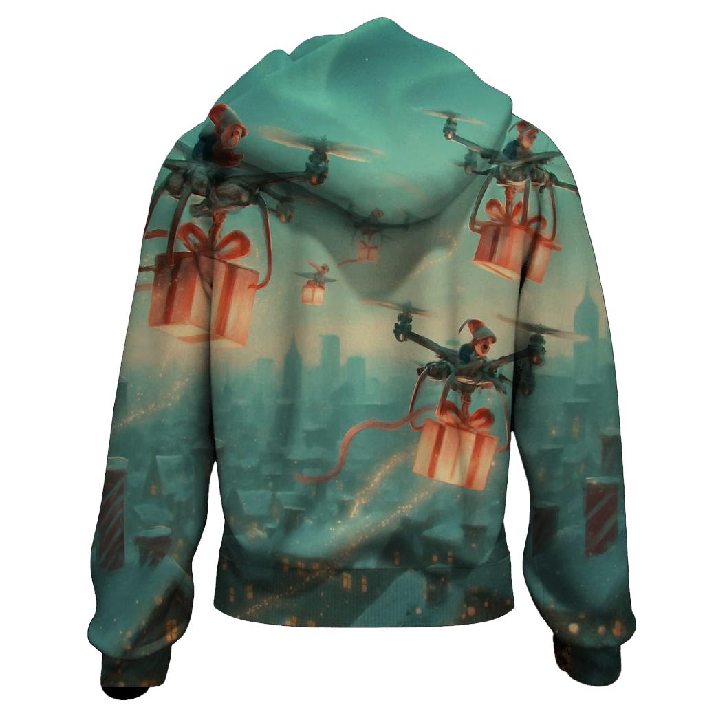 North Pole Delivery Drone Fleet hoodie designs