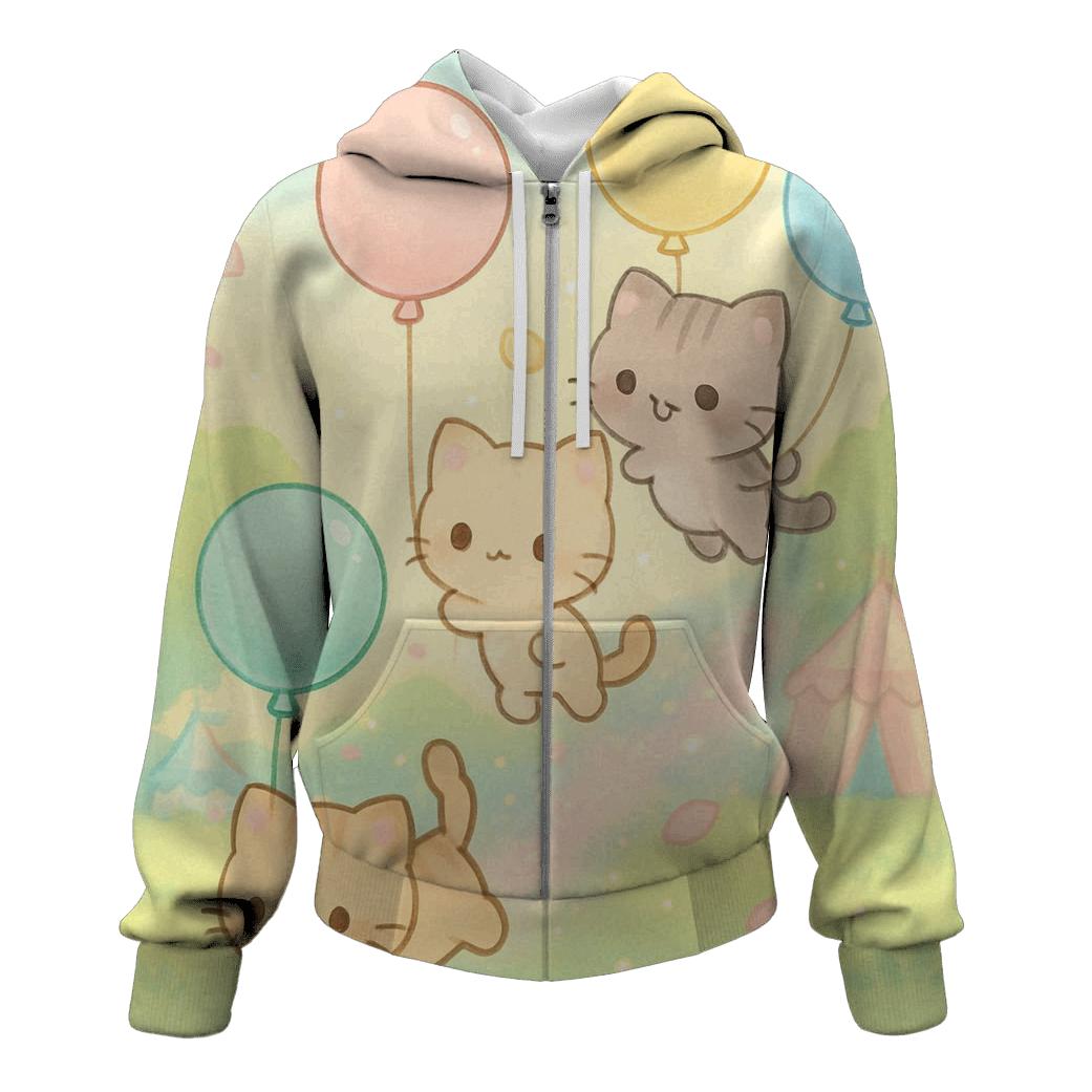Balloon Parade Kittens custom hoodies