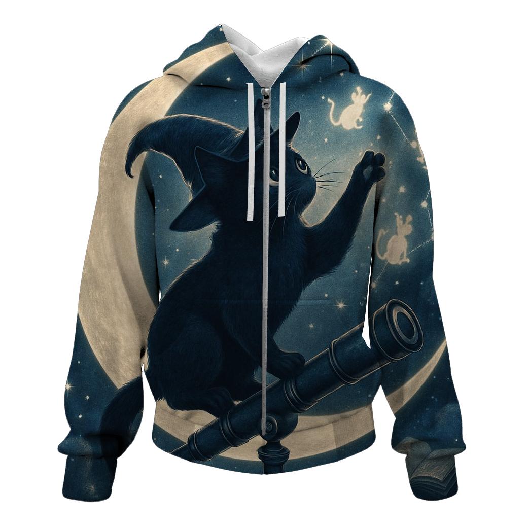 Stargazer Witch Cat heavyweight hoodies