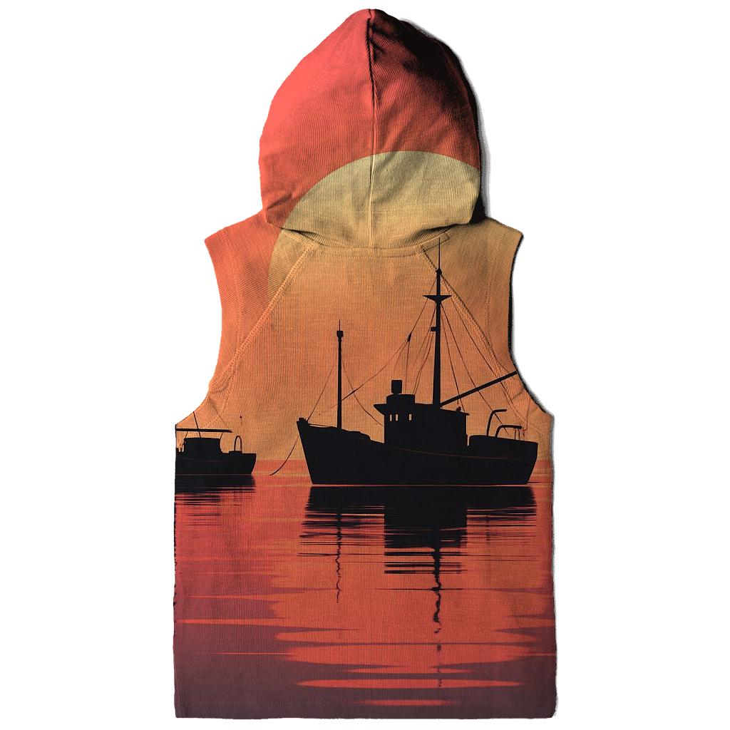 Crimson Harbor Echo graphic hoodies