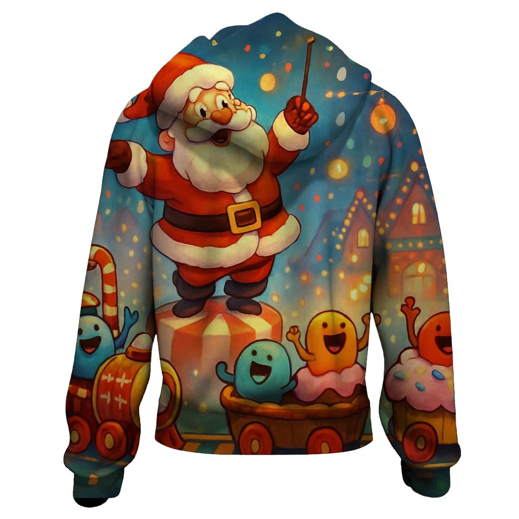 Candy Conductor Santa premium hoodies