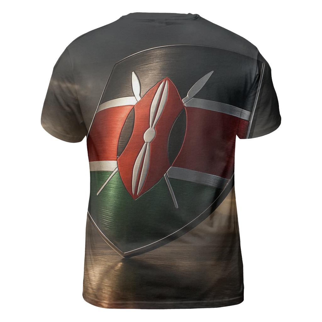 Kenya Shield Motion artistic all-over print tops