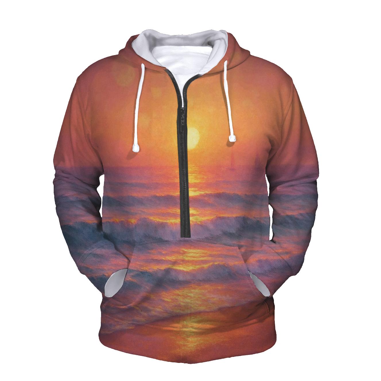 Coral Horizon Drift custom hoodies