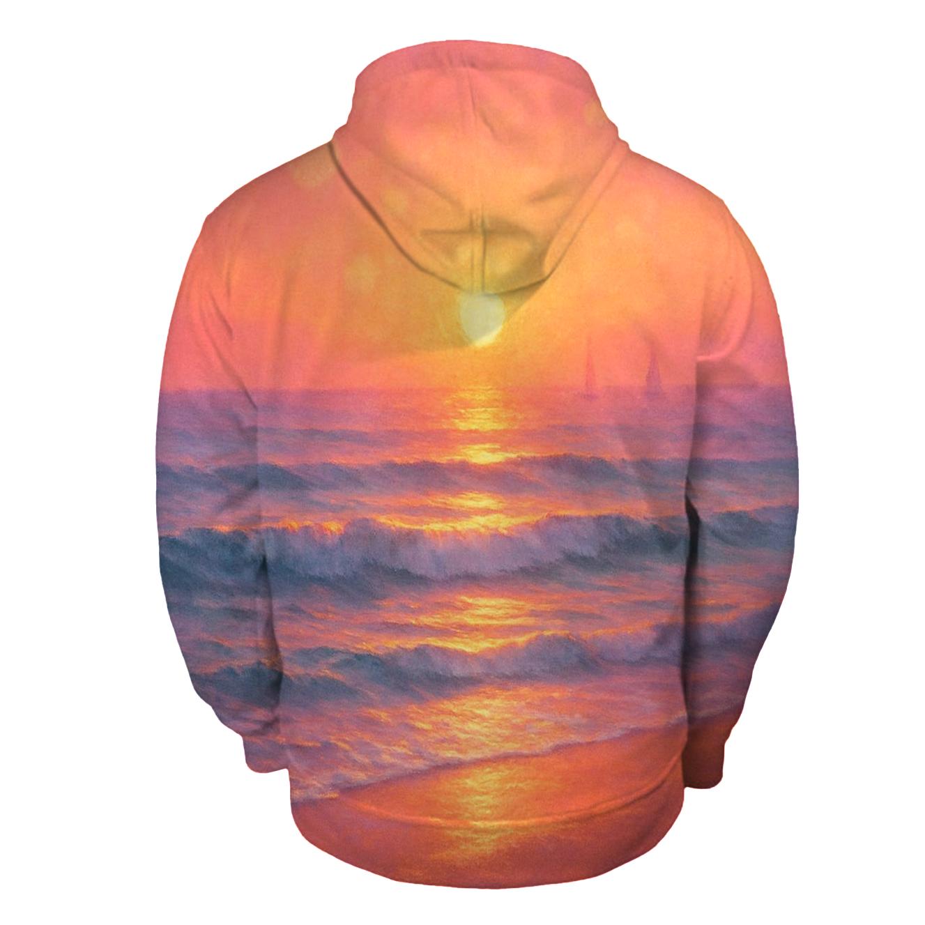Coral Horizon Drift custom hoodies