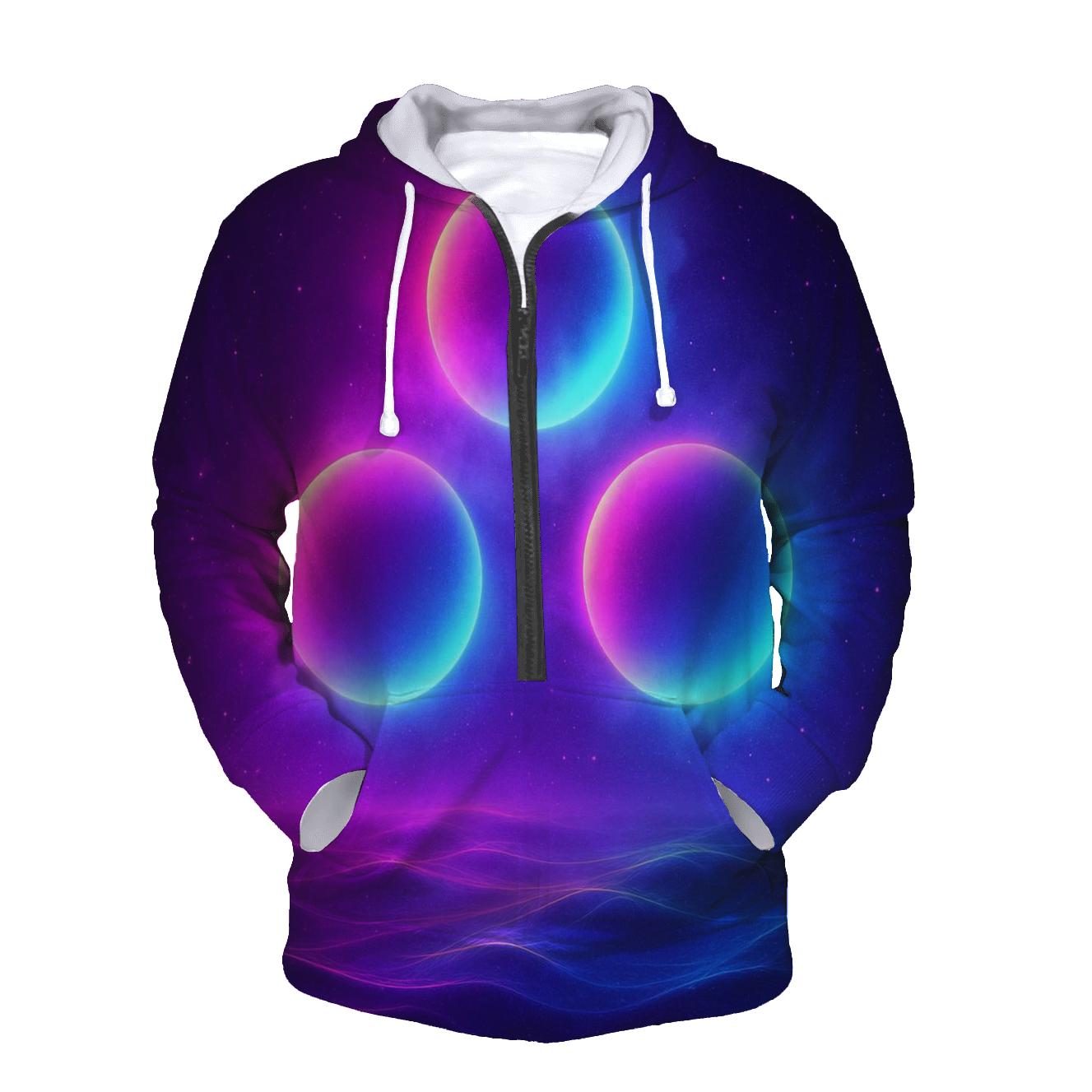 Neon Tide Orbs custom hoodies