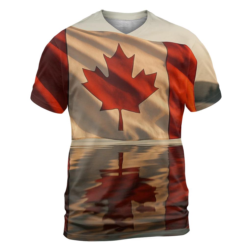 Canada Maple Reflection custom all-over print shirts