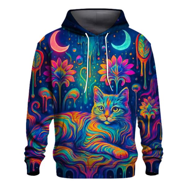 Psychedelic Dreamer Cat premium hoodies