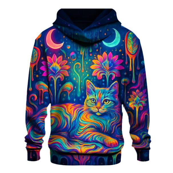 Psychedelic Dreamer Cat premium hoodies