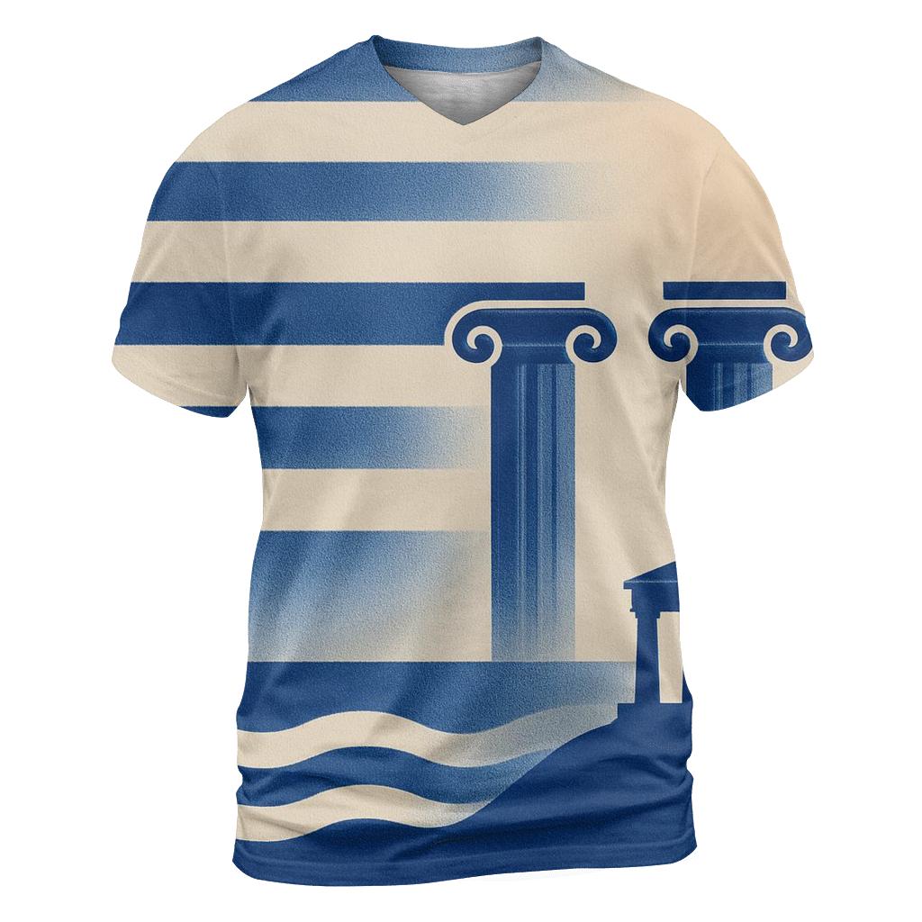 Greece Classical Geometry statement graphic shirts