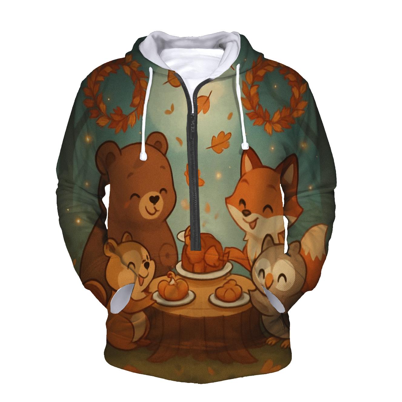 Woodland Feast Quartet heavyweight hoodies