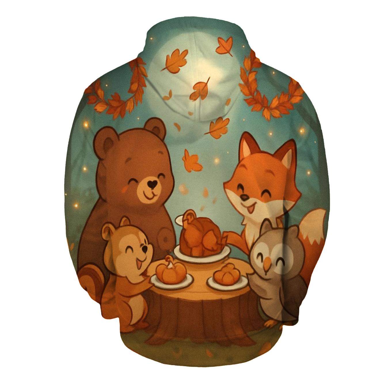 Woodland Feast Quartet heavyweight hoodies
