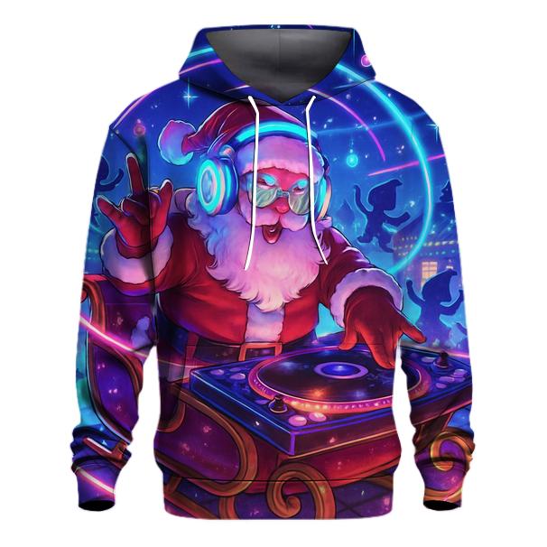 Neon DJ Claus embroidered hoodies