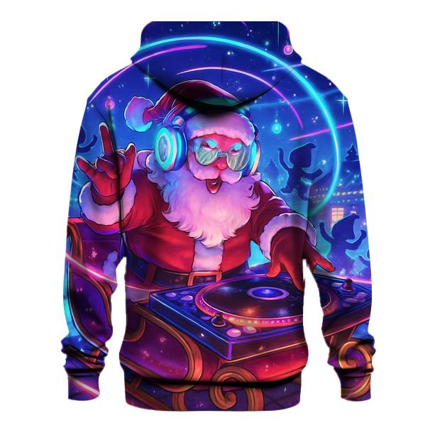 Neon DJ Claus embroidered hoodies