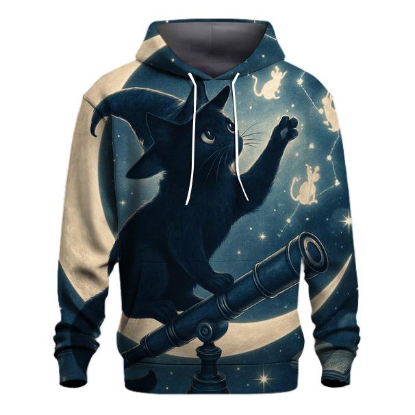 Stargazer Witch Cat designer hoodies