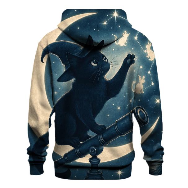 Stargazer Witch Cat designer hoodies