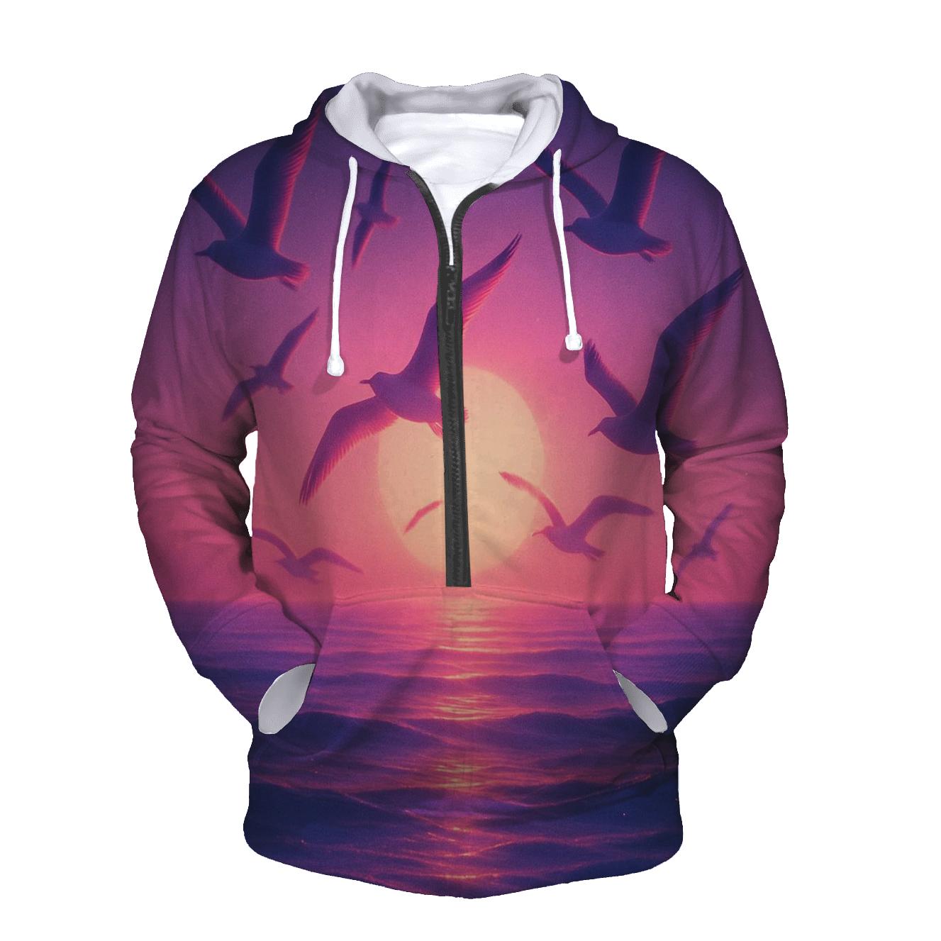 Magenta Tide Serenade pullover hoodies