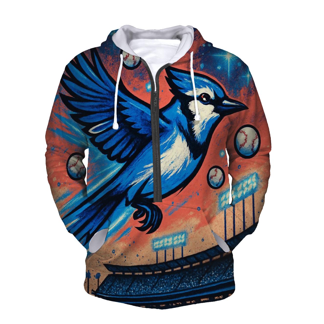 Blue Jay Over The Stadium pullover hoodies