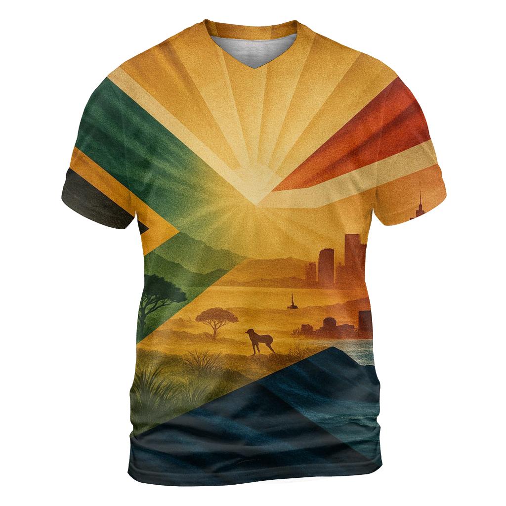 South Africa Unity Collage unique graphic print tees