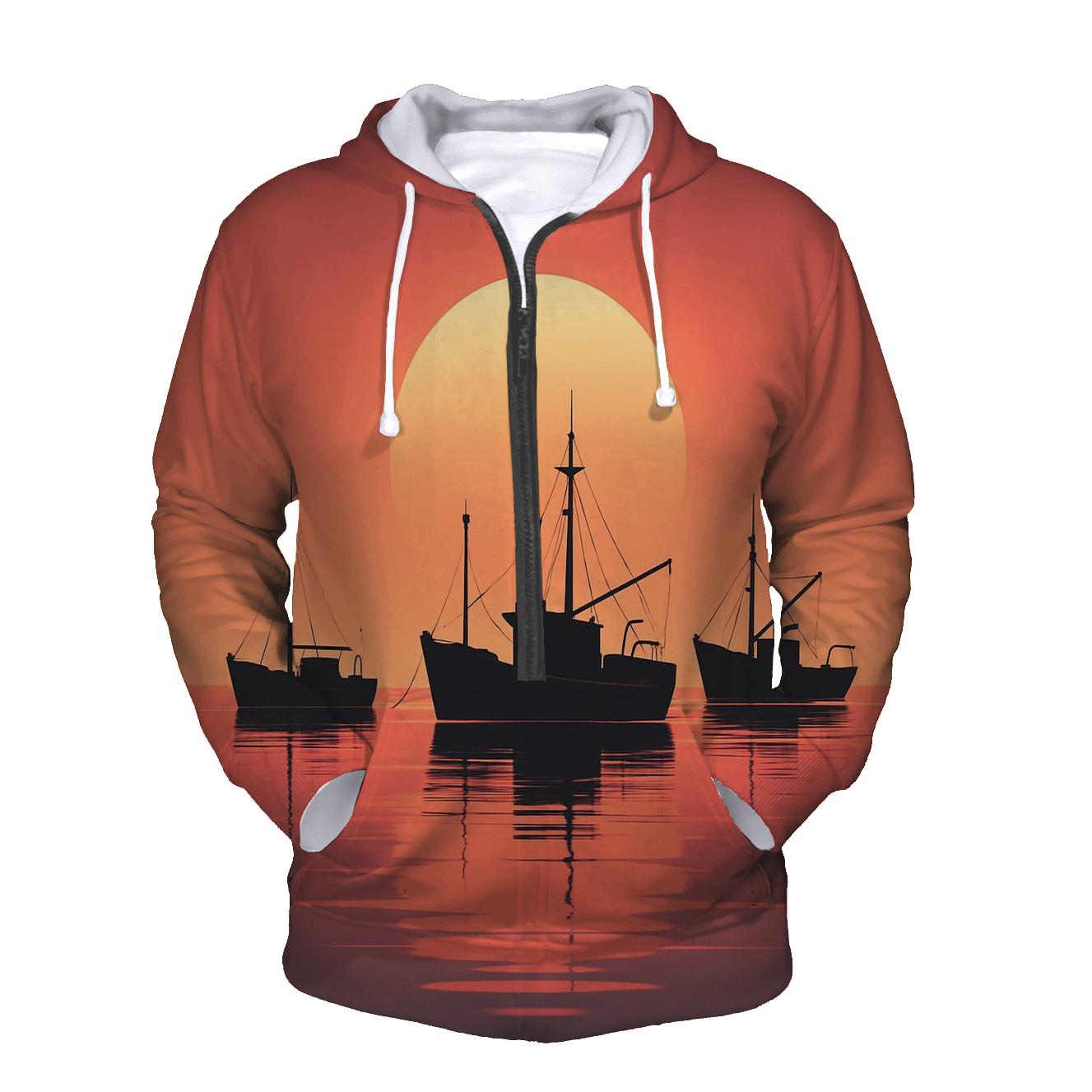Crimson Harbor Echo premium hoodies